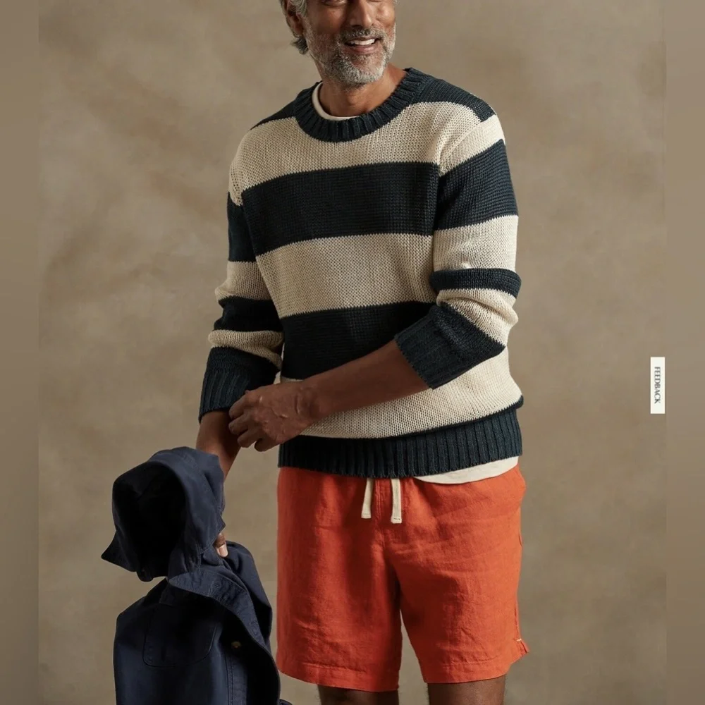 Men’s Red Linen shorts